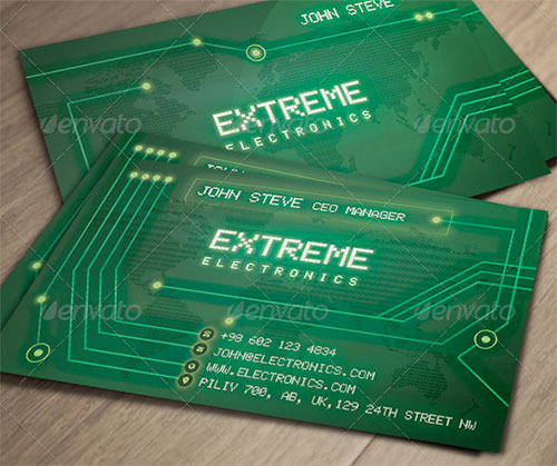 Electronics board business card design