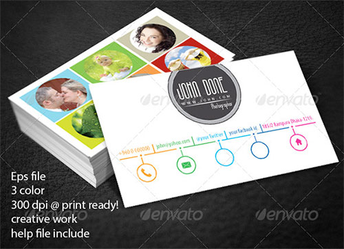 Photography business card template
