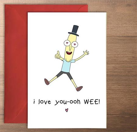 Mr. Poopybutthole I love you card