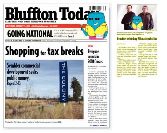 Printkeg featured in Bluffton today