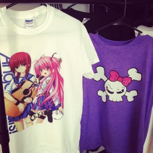 Anime images on t-shirts