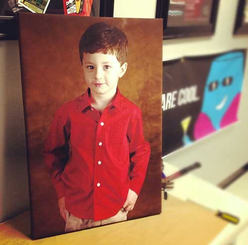 kid photograph on canvas