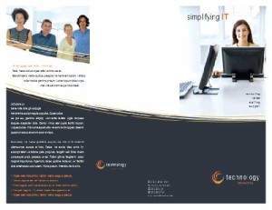 Technology brochure template for Office