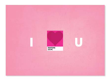 Typography valentines card for design geeks