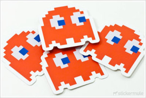 8-bit Pacman shost stickers