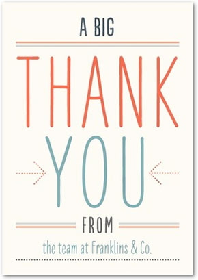 Big business thank you cards
