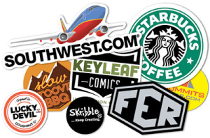 Logos as stickers