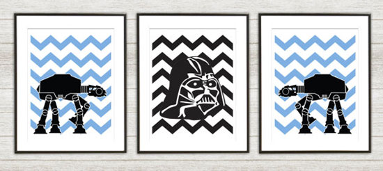 Star Wars Poster set for boys nursery by TheCuttingEdgeShop