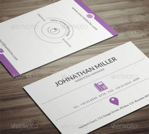 Clean purple business card template