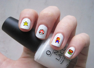 Super Mario nail decals