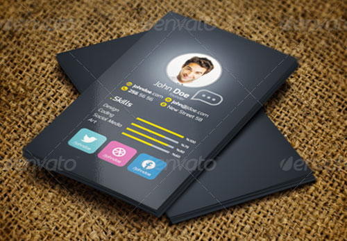 modern vertical business card design