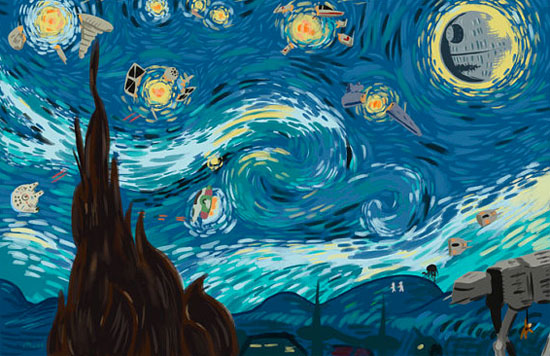 Star Wars version of Starry Night