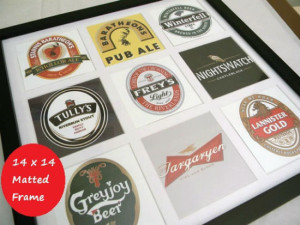 Games of Thrones Beer logos in matted frame