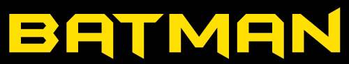 batman logo representing font type