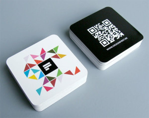 mini square business cards