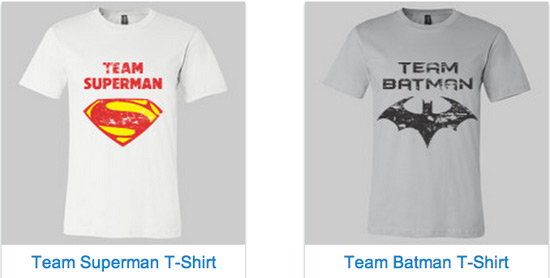 Team Superman Batman Shirts
