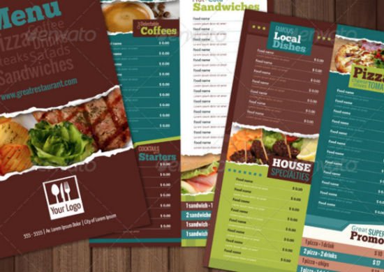 Typography Menu Design Template