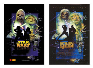 Lego Star Wars Ep6 Poster compared to original movie poster