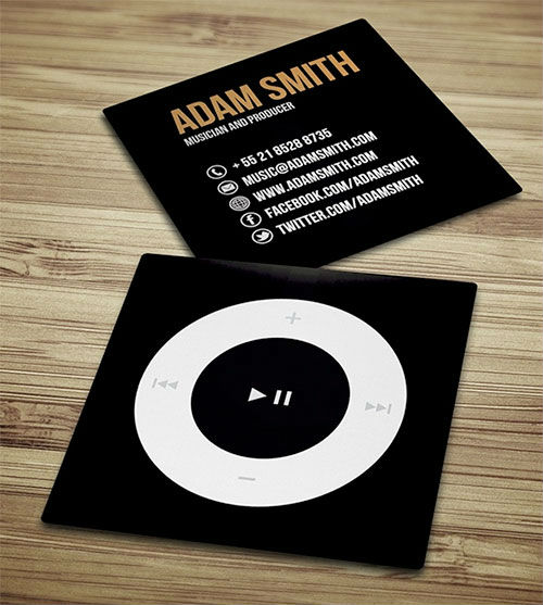 Square business card - smart