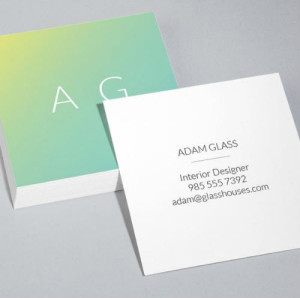 Square business card - minimal