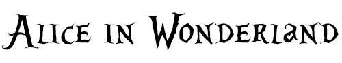 Alice In Wonderland Font Example