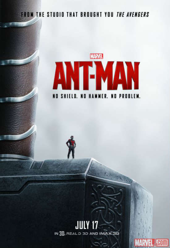 Antman Movie Poster with Thor Hammer