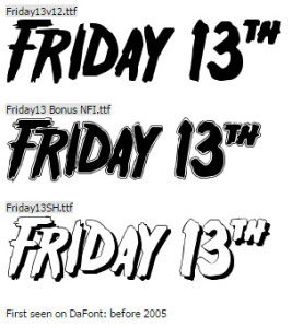 Friday 13th Font
