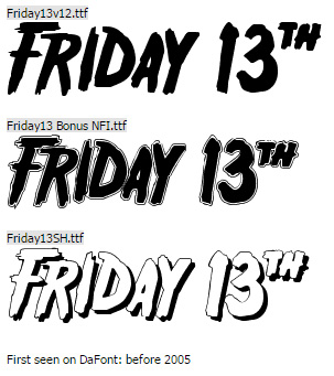 Friday 13th Halloween Font