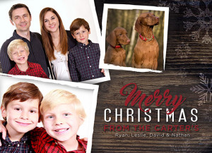 Christmas Card Pictures Template for Adobe Photoshop