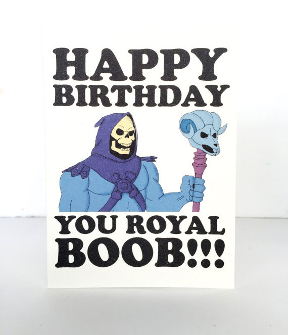 Skeletor birthday card