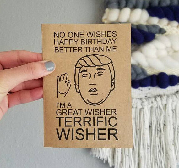 Trump birthday card