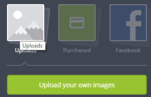 Upload images in Canva