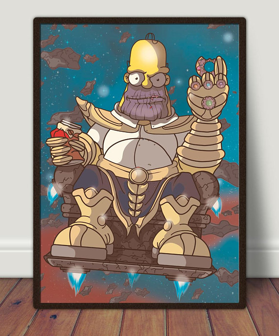 Thanos Cartoon Print