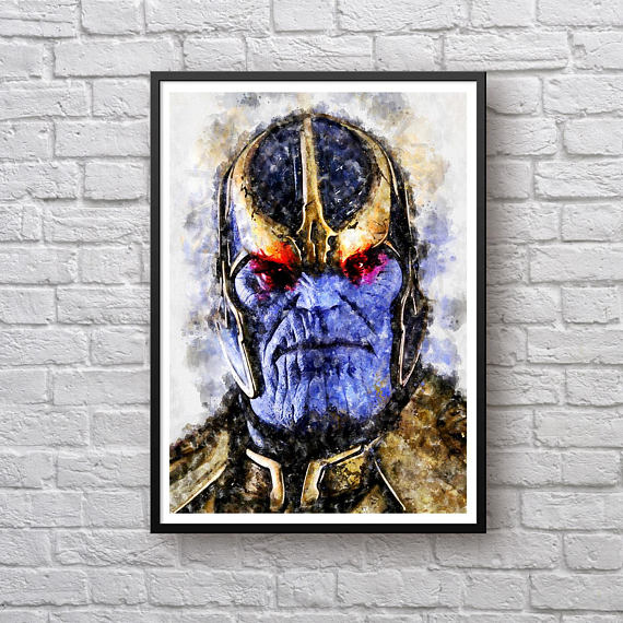 Thanos Watercolor Print