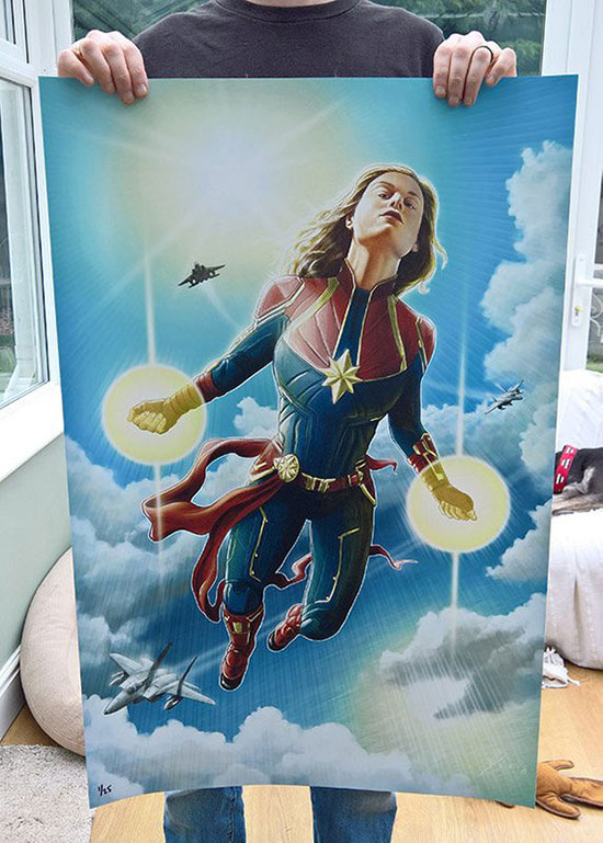 33 x 22 poster of Captain Marvel
