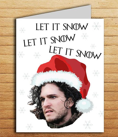 Let is Snow GOT holiday card that is printable