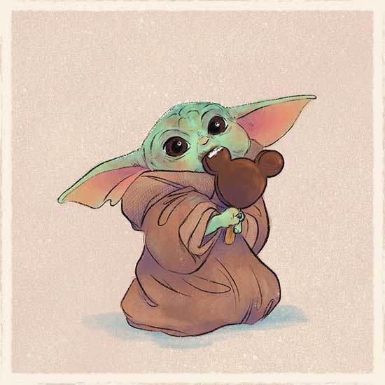 Baby Yoda Cute baby face The Mandalorian