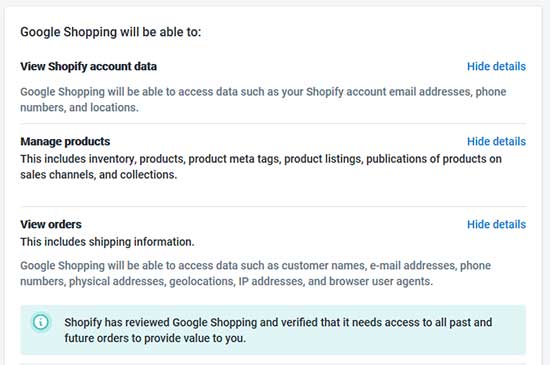 Privacy Concerns with Shopify Apps: List of Permissions.