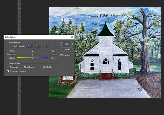 Adjusting color in Adobe Photoshop