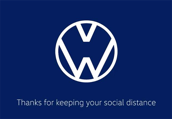 VW social distancing logo