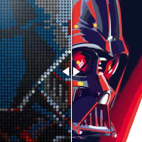 Darth Vader Lego Art Display