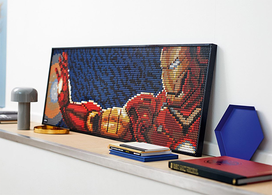 Iron Man Panoramic Lego Art Display